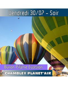 Billet de vol en montgolfière - Mondial Chambley 2021 - Vol du 30/07/2021 soir
